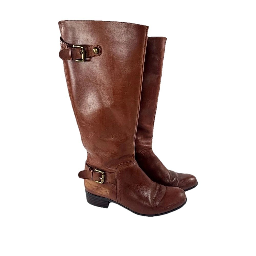 Corso Como Riding Boots Brown Leather Buckle Western Equestrian Women 6 M